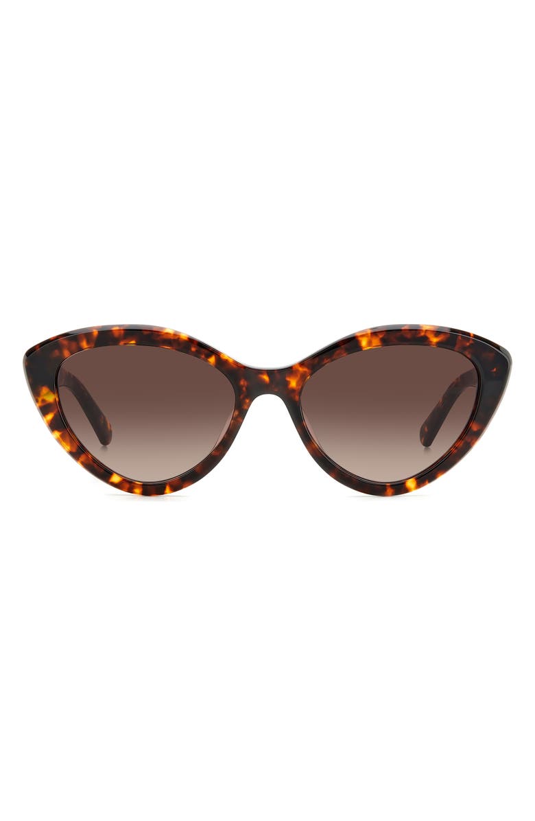 Kate Spade New York junigs 55mm gradient cat eye sunglasses, Main, color, Havana/ Brown Gradient