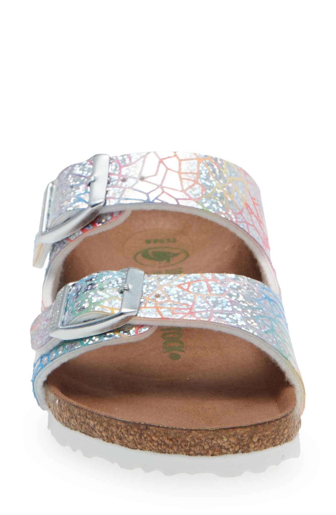 Birkenstock Arizona Glitter Slide Sandal, Alternate, color, 
