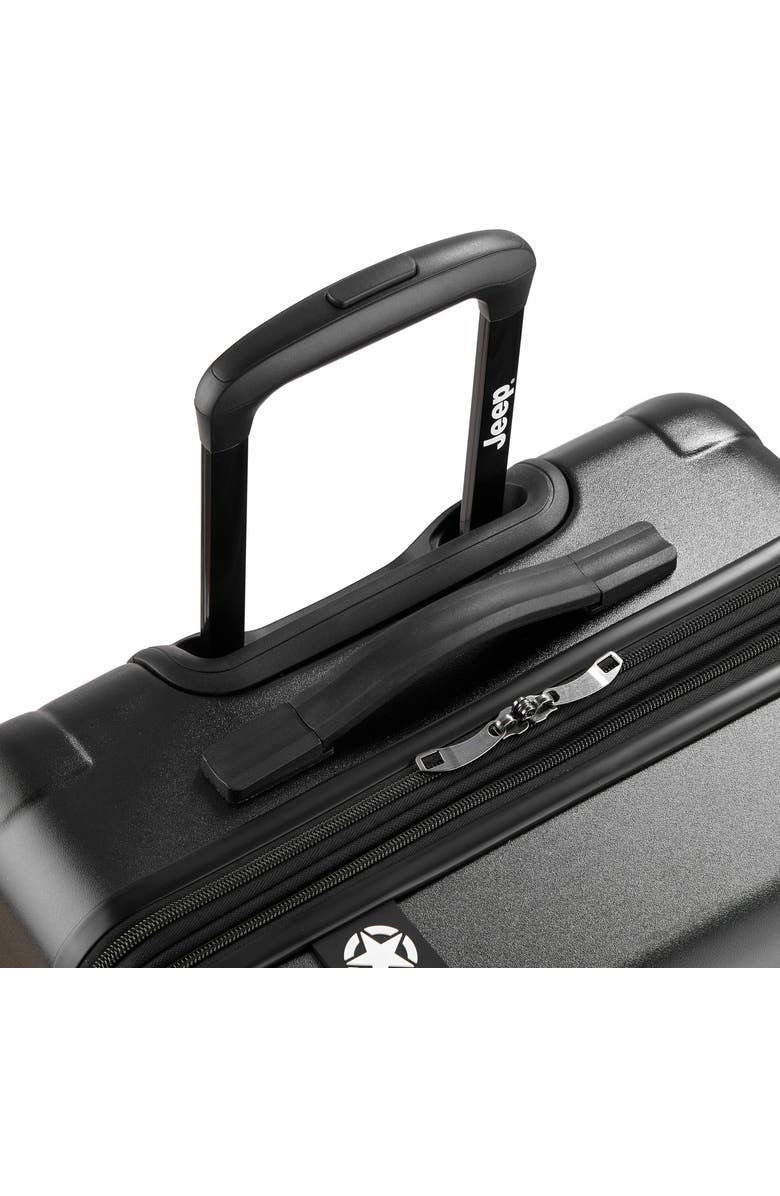 JEEP JH004C Checked-Medium 24 Inch Hardside Expandable Luggage with Spinner Wheels, Alternate, color, Black