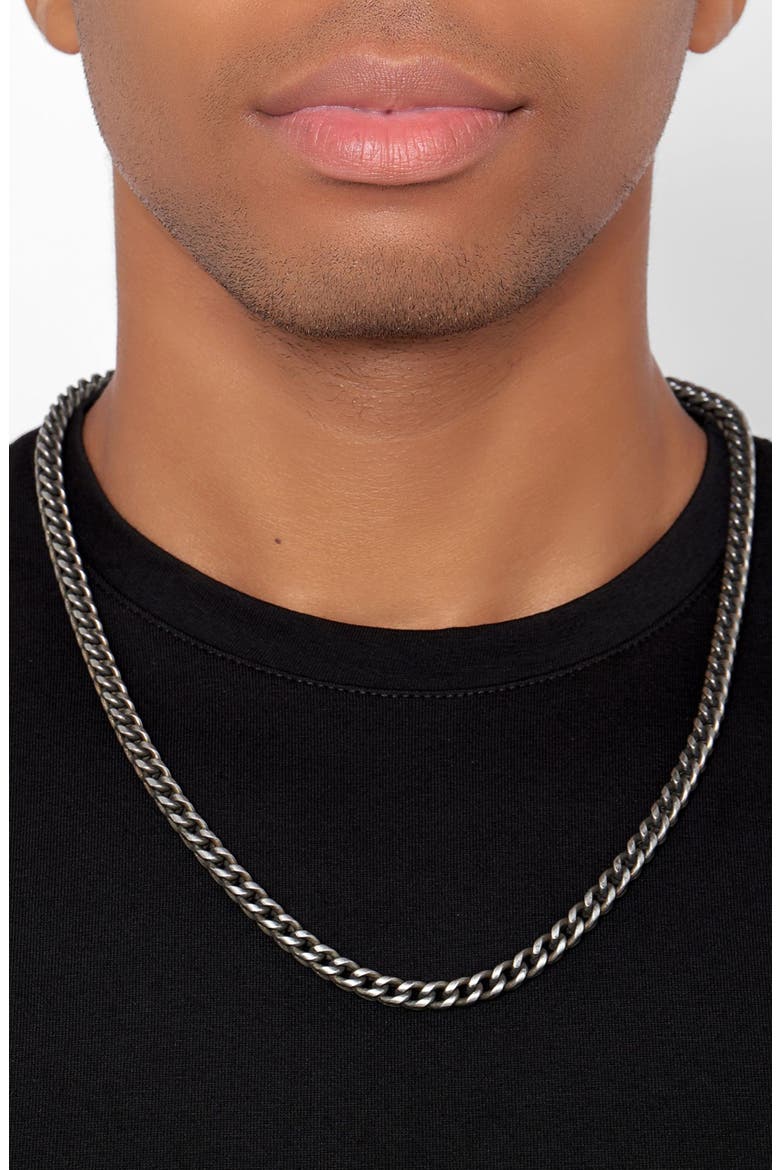Men's Wheat Chain Necklace & Bracelet Set, Alternate, color, SILVER