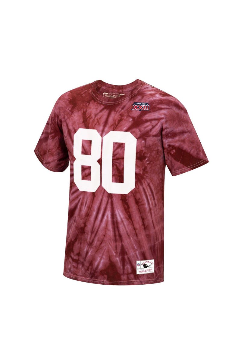 Mitchell & Ness Men's Mitchell & Ness Jerry Rice Scarlet San Francisco 49ers Tie-Dye Super Bowl XXIII Retired Player Name & Number T-Shirt, Alternate, color, 