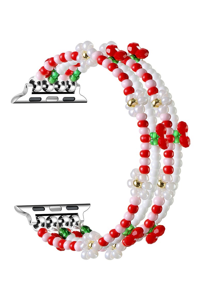 Cherry Beaded Apple Watch® Watchband, Alternate, color, RED