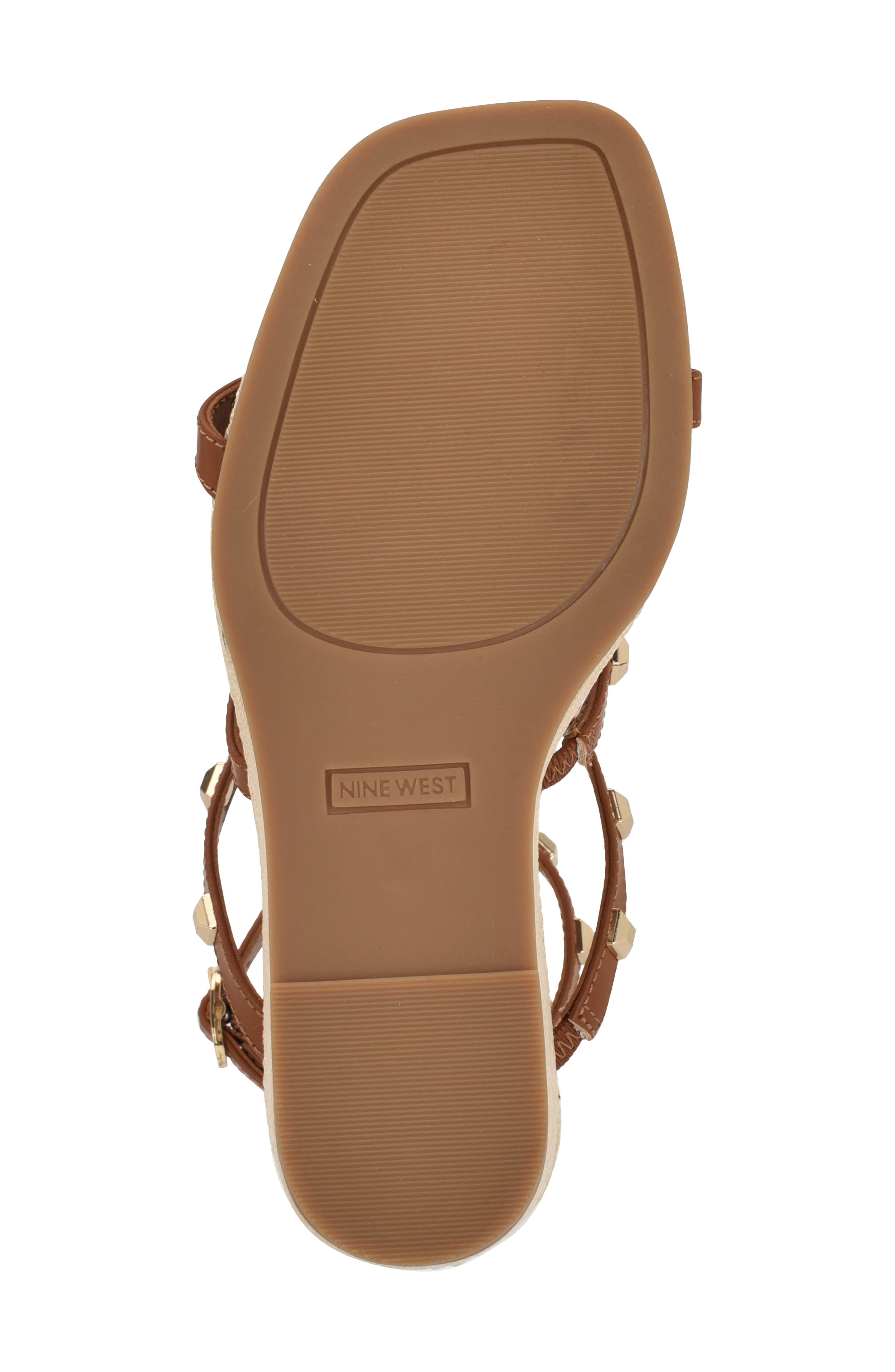 Nine West Sardis Strappy Wedge Sandal, Alternate, color, Dark Natural
