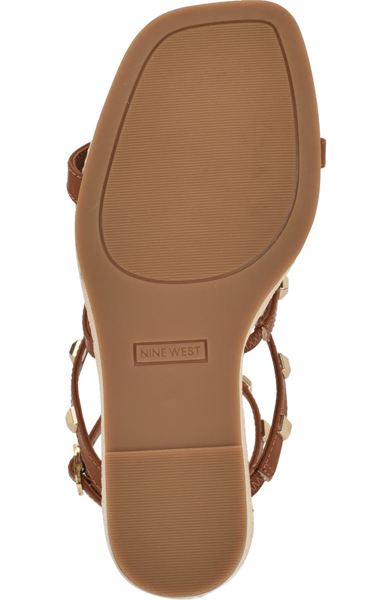 Nine West Sardis Strappy Wedge Sandal, Alternate, color, Dark Natural