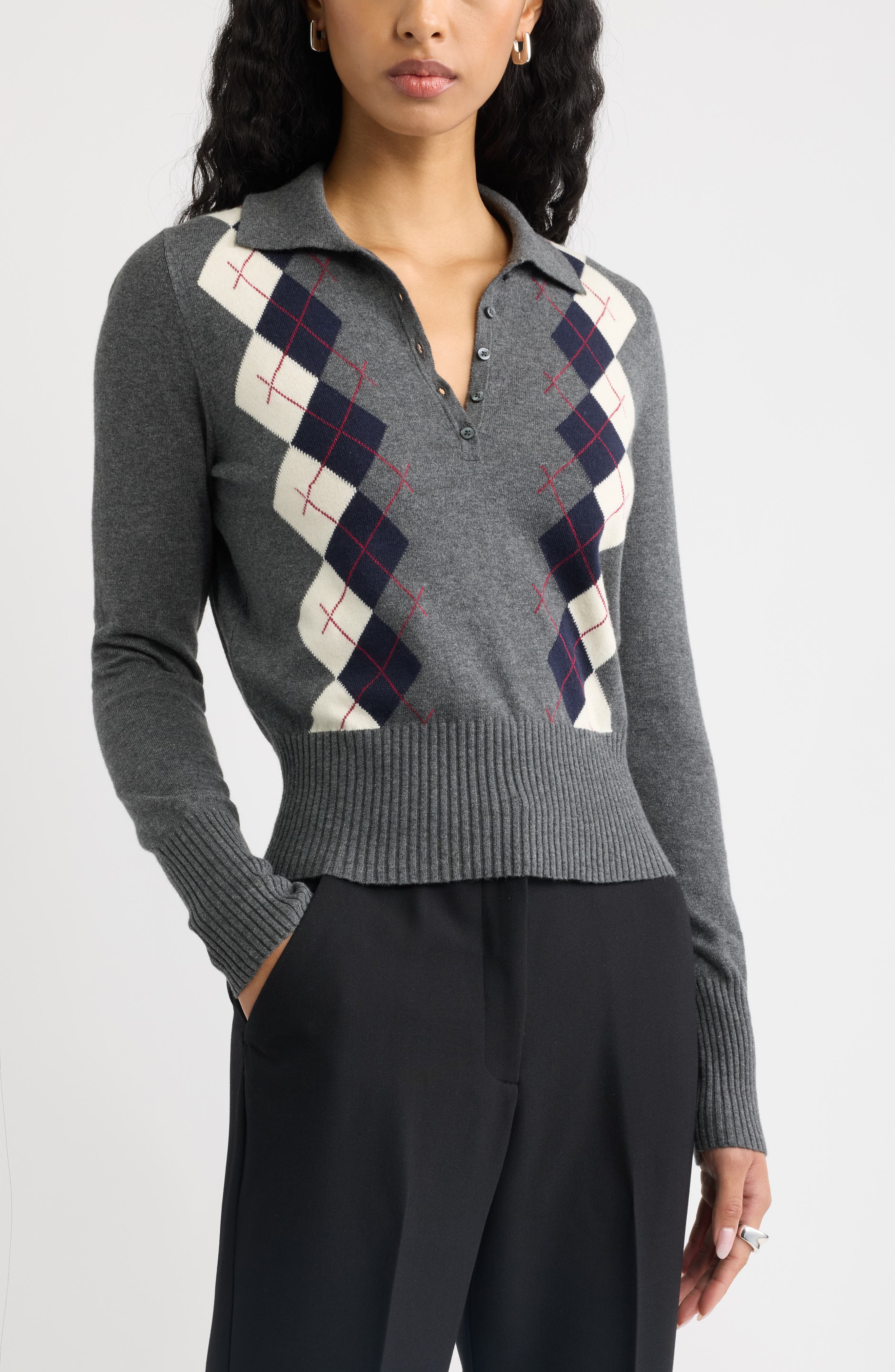 GREY- NAVY JILL ARGYLE