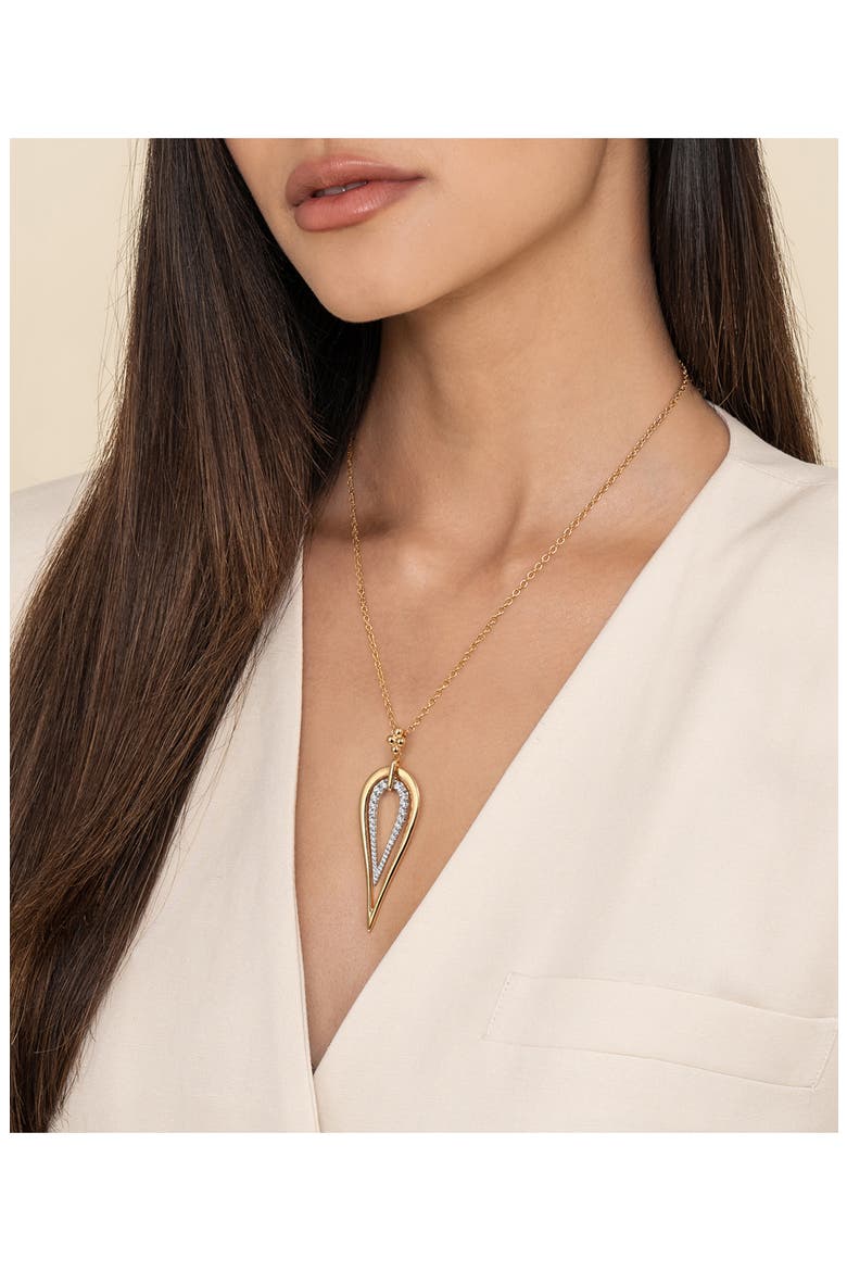 Bujuka 14k Gold Diamond Pendant Necklace, Alternate, color, 14K YELLOW/ WHITE GOLD