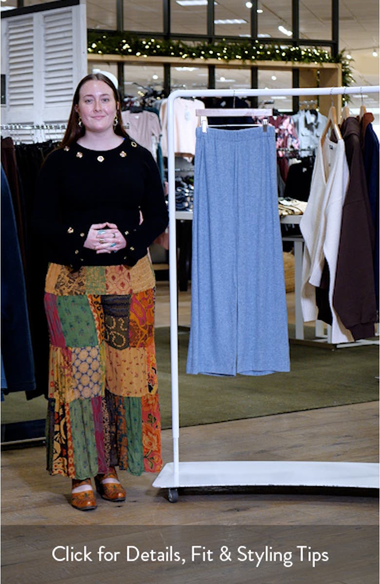 Rib Crop Wide Leg Pants, sales video thumbnail