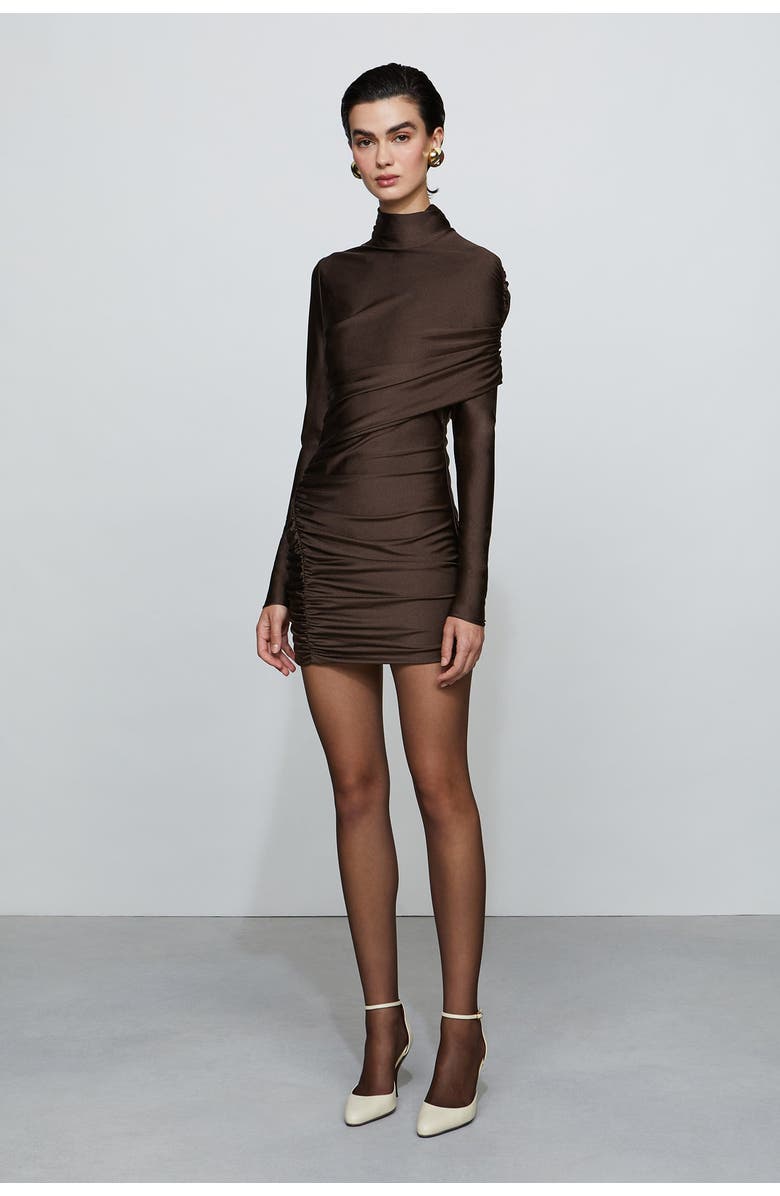 Et Ochs Fallon Mini Dress, Alternate, color, Chocolate