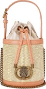 Kurt Geiger London Small Chelsea Round Woven Bucket Bag