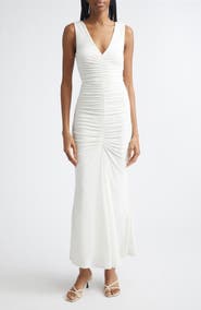 Toccin Inez Ruched Sleeveless Dress