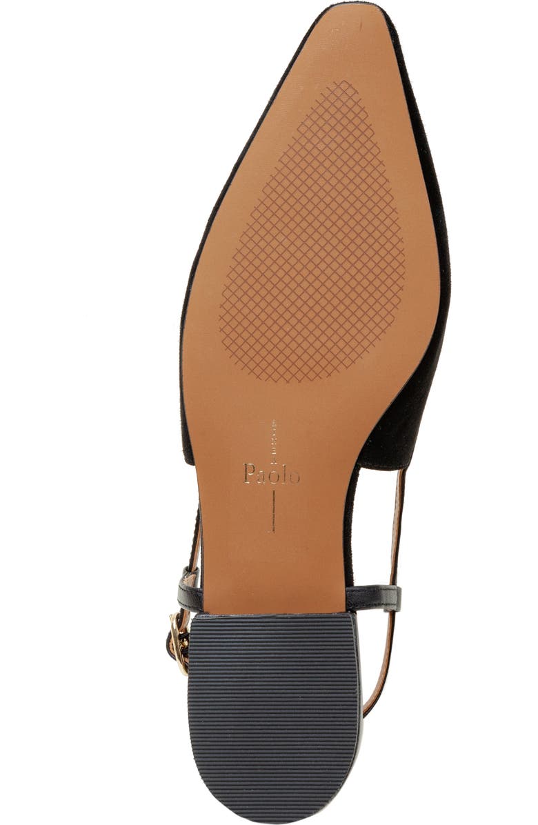 Linea Paolo Cassidy Pointed Toe Slingback Flat, Alternate, color, Black