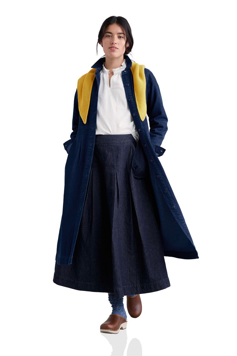 Outlines Denim Shirtdress, Alternate, color, MID WASH