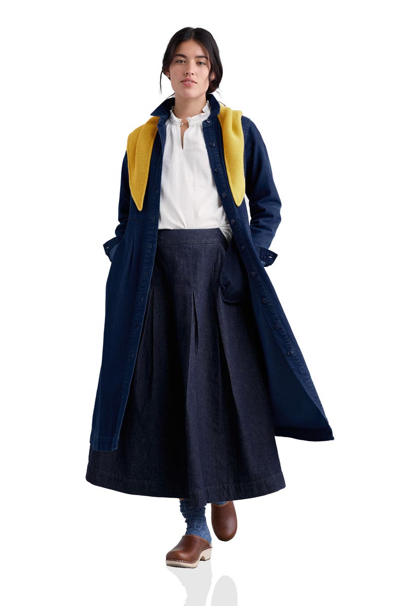 Seasalt Cornwall Outlines Denim Shirtdress, Alternate, color, Mid Wash