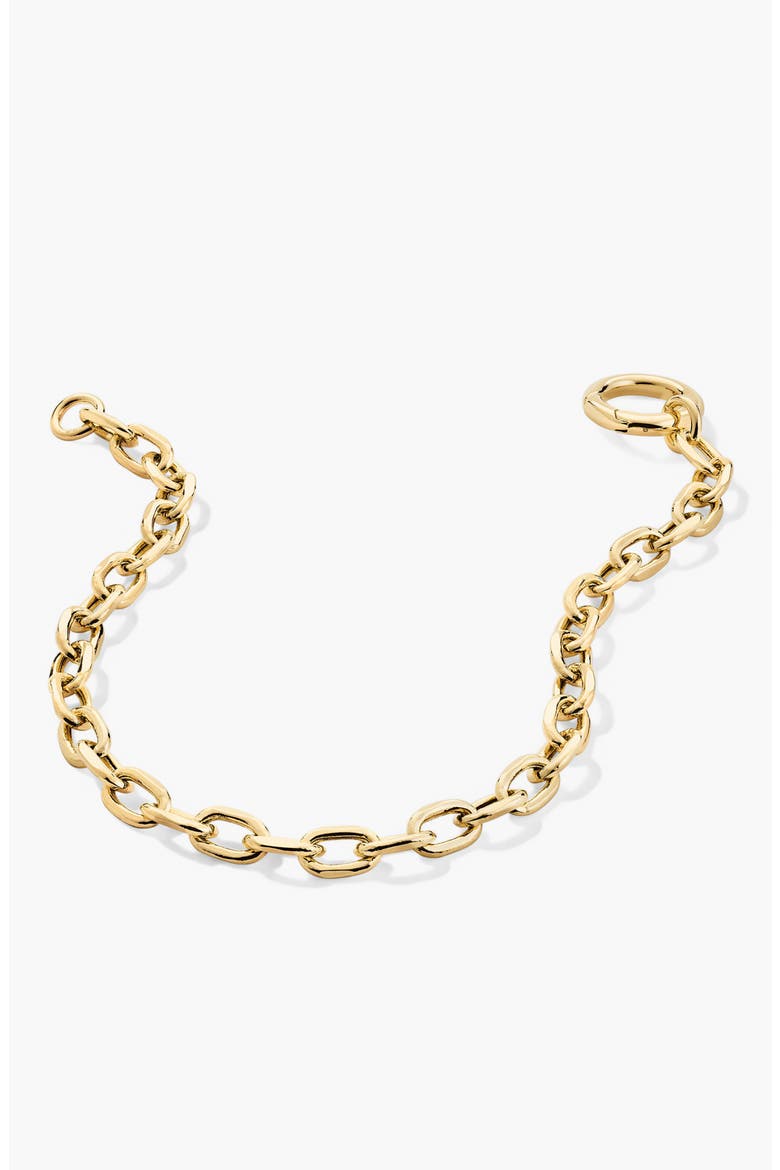 Square Oval Chain Charm Bracelet, Alternate, color, Yellow Gold