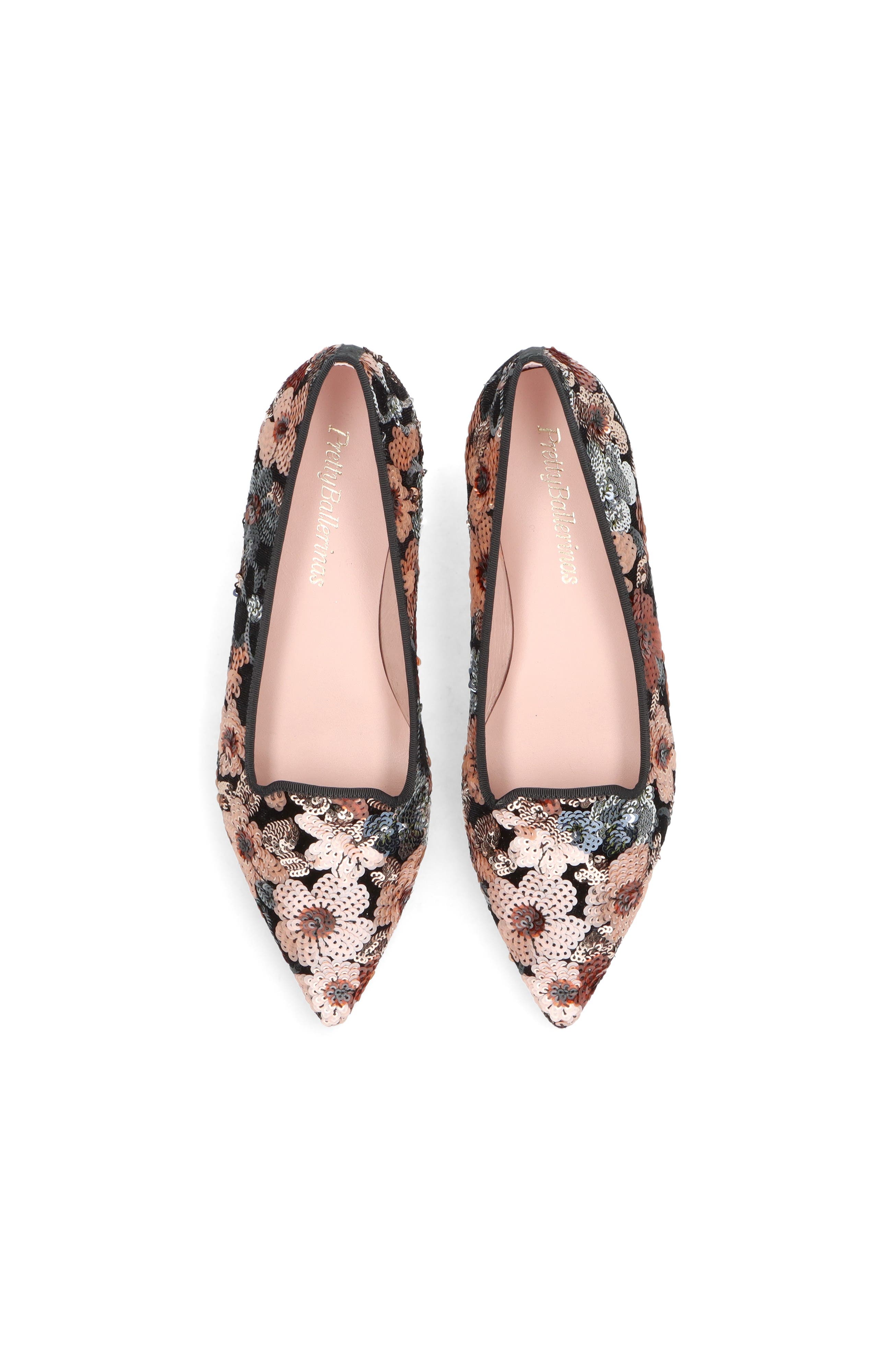Pretty Ballerinas Pointed Toe Sequinned Loafer, Main, color, Pink