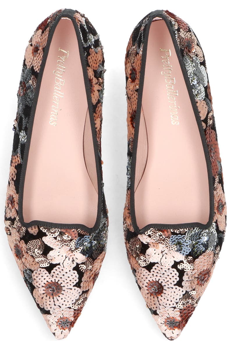 Pretty Ballerinas Pointed Toe Sequinned Loafer, Main, color, Pink
