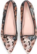 Pretty Ballerinas Pointed Toe Sequinned Loafer