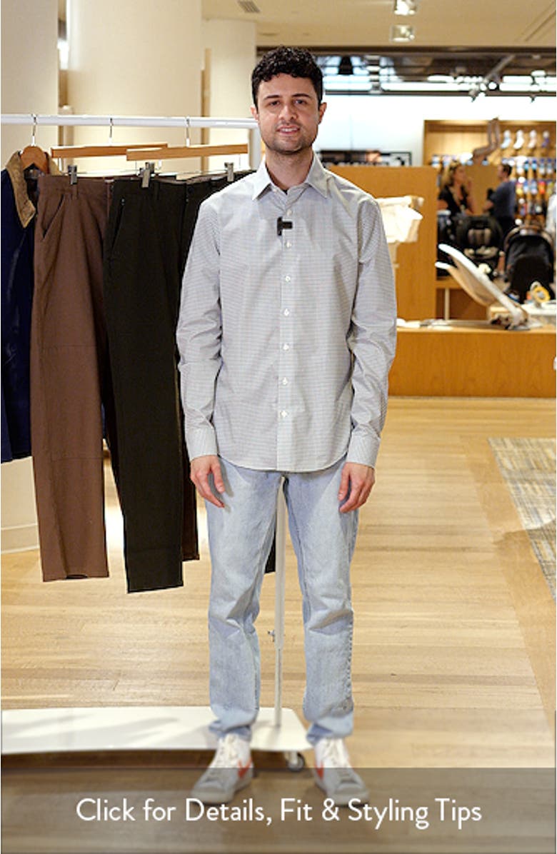 Extra Trim Fit Check Non Iron Cotton Dress Shirt, sales video thumbnail