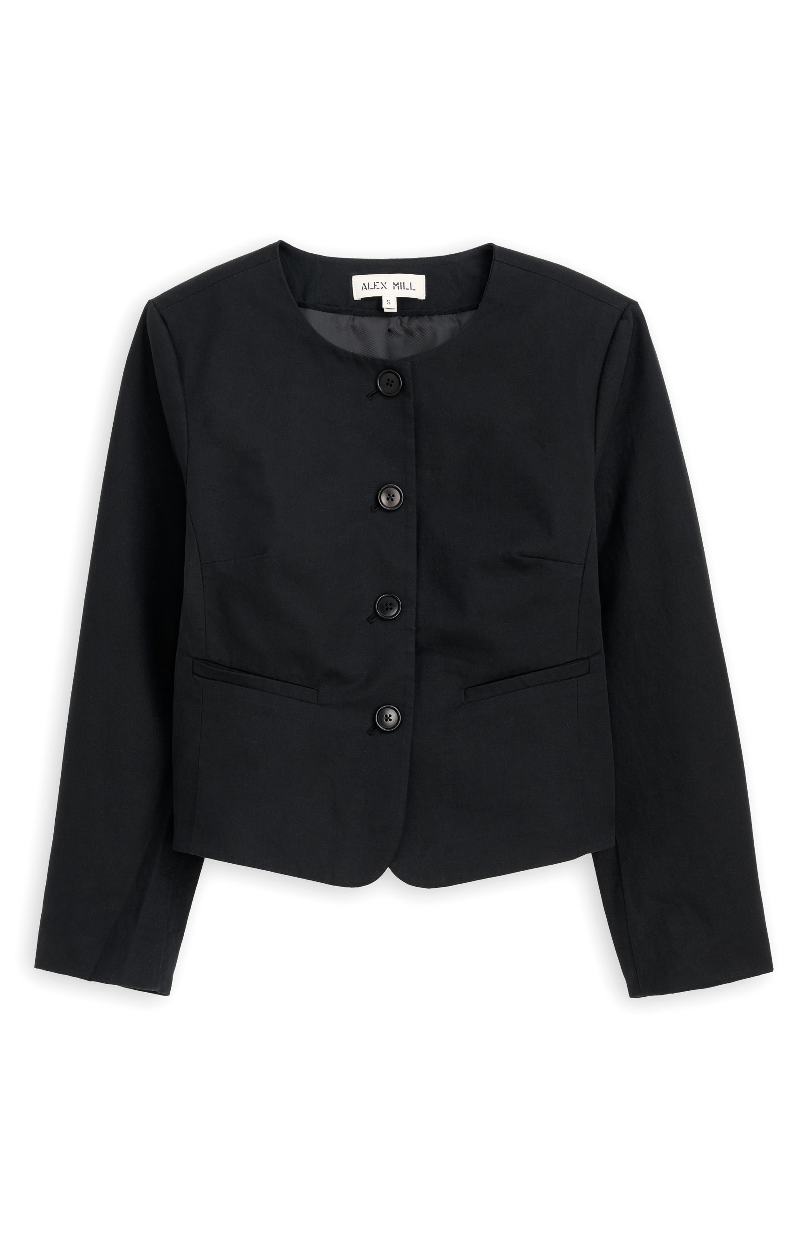 Soho Collarless Cotton & Linen Jacket - image 2