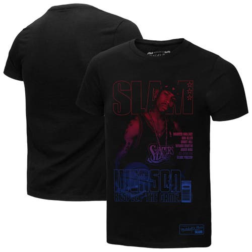 Mitchell & Ness Allen Iverson Black Philadelphia 76ers Slam Gradient T-shirt