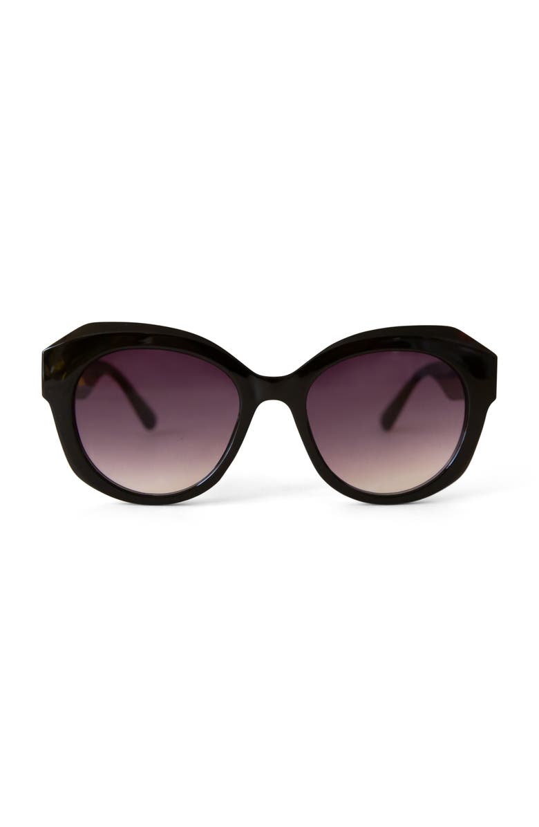 Sunshine Studios Donna Sunglasses, Main, color, Black