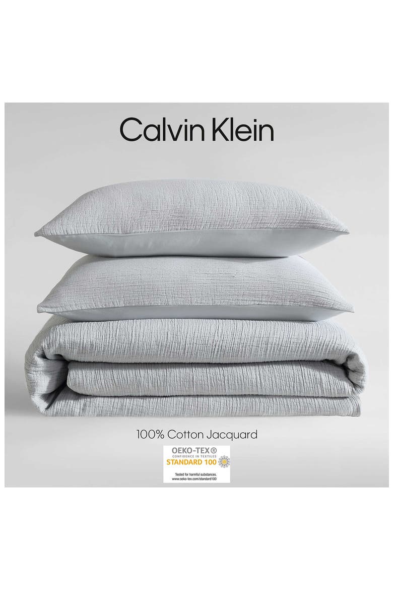 Washed Textured Duvet Cover & Shams Set, Alternate, color, DAWN B LUE