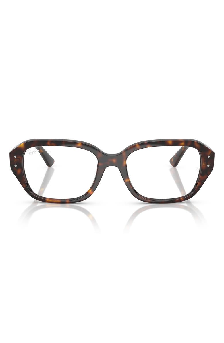 Ray-Ban 53mm Square Optical Glasses, Main, color, Havana