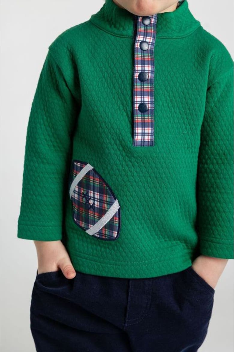 Green Jacquard Knit Pullover With Football, Alternate, color, Green