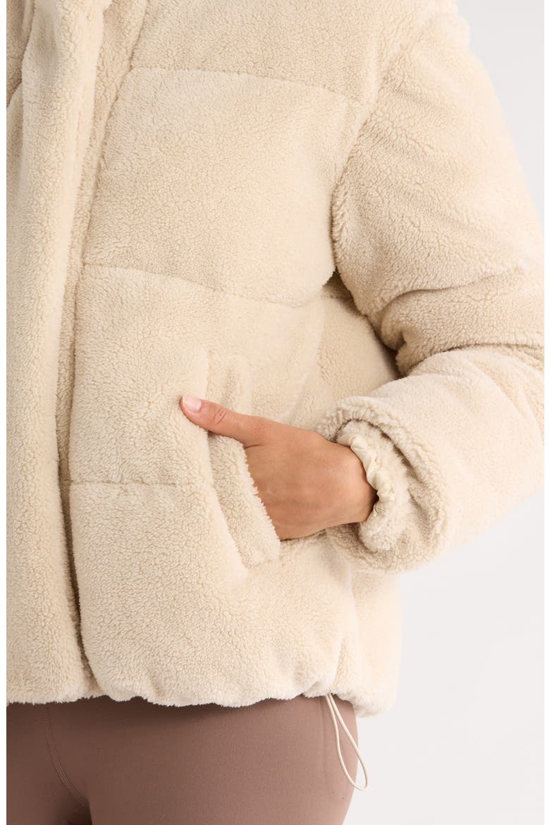 Faux Shearling Puffer Jacket, Alternate, color, BEIGE SEASHORE