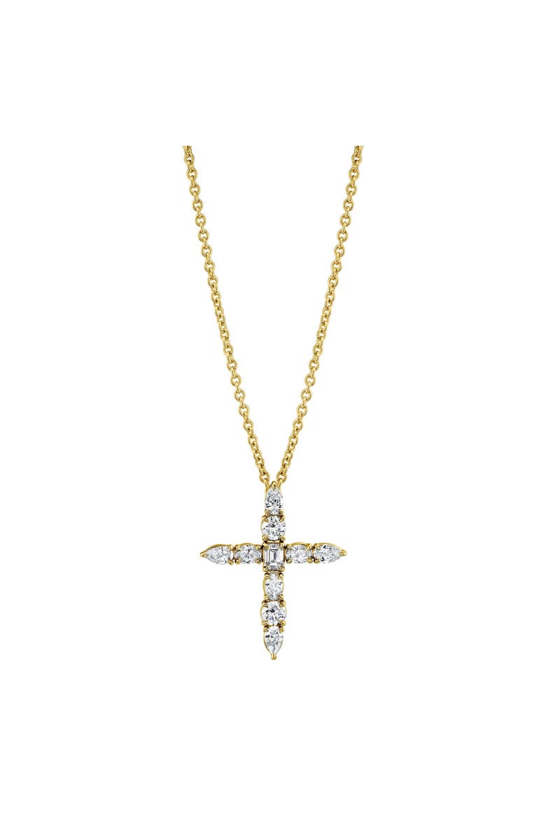 Michael M Montage Cross Pendant Necklace, Main, color, Yellow Gold