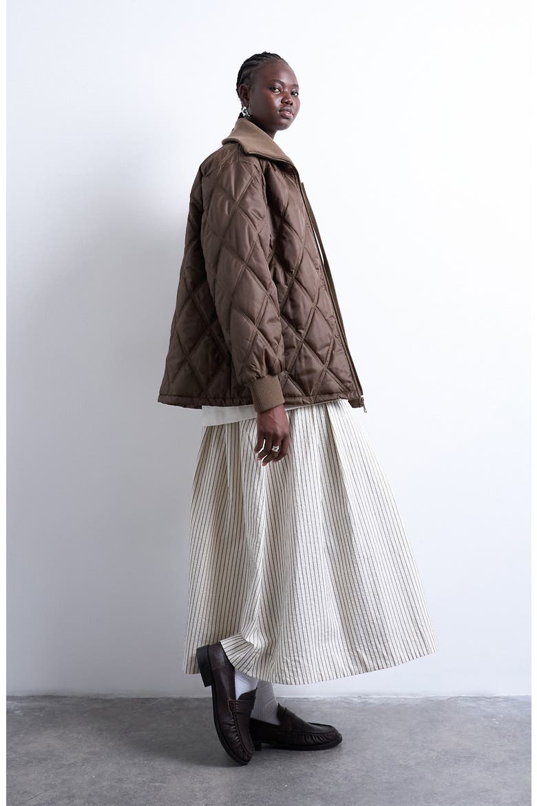Quilted Liner Jacket, Alternate, color, BROWN