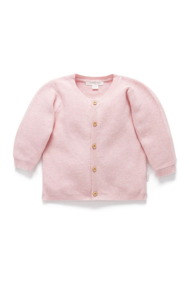 Textured Knit Cardigan, Main, color, Pink Melange