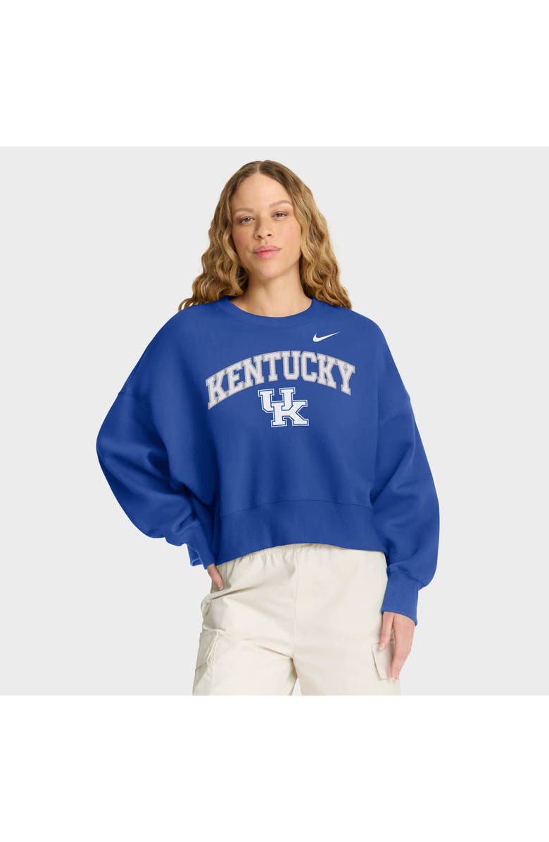 Nike Women's Nike Royal Kentucky Wildcats Oversized Phoenix Arch Pullover Sweatshirt, Main, color, Royal