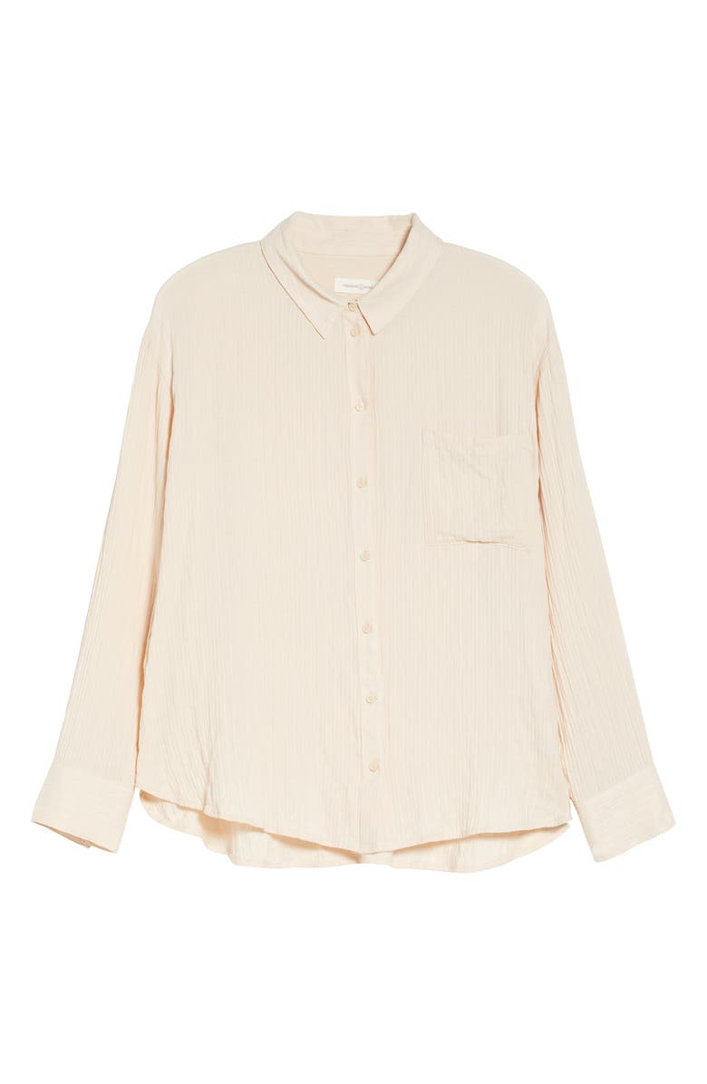 Treasure & Bond Breezy Boyfriend High-Low Button-Down Shirt, Alternate, color, 