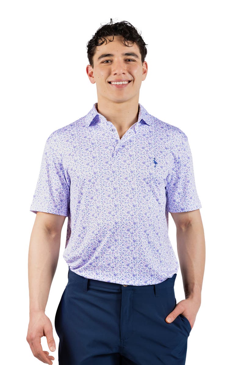TailorByrd Ditsy Floral Performance Polo, Alternate, color, White
