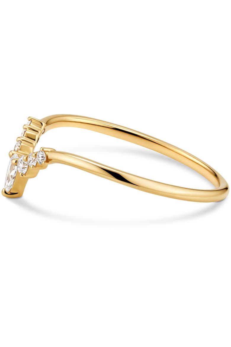 Tiara Lab Grown Diamond Ring in 14K Gold, Alternate, color, Yellow Gold