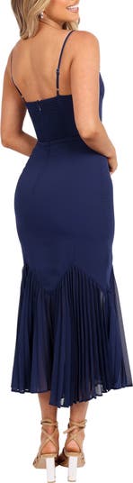 Ashton Pleated Hem Midi Dress