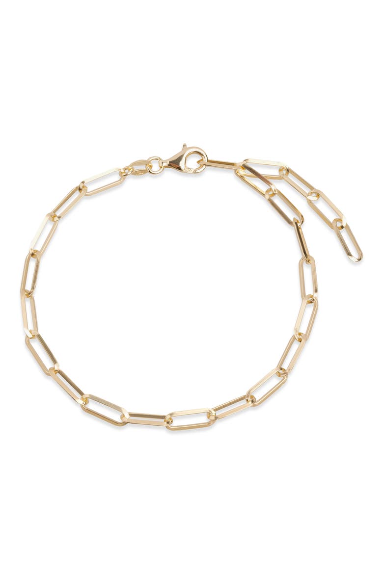 Paper Clip Chain Bracelet, Main, color, GOLD
