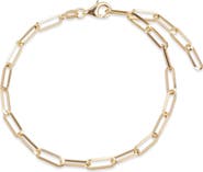 Argento Vivo Sterling Silver Paper Clip Chain Bracelet