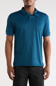 CARBON + CRAFT Grid Jacquard Polo