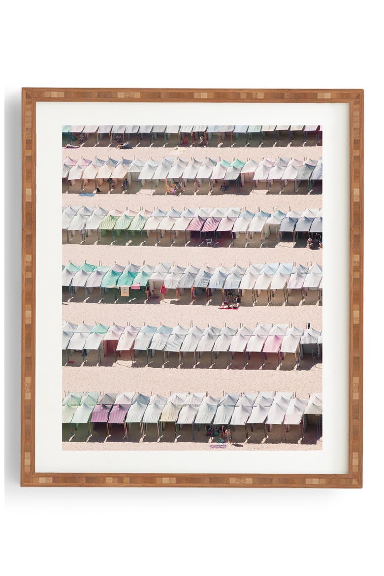 Beach Summer Framed Wall Art, Main, color, PINK