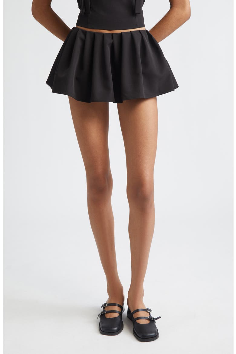Theo Pleated Miniskirt, Main, color, BLACK