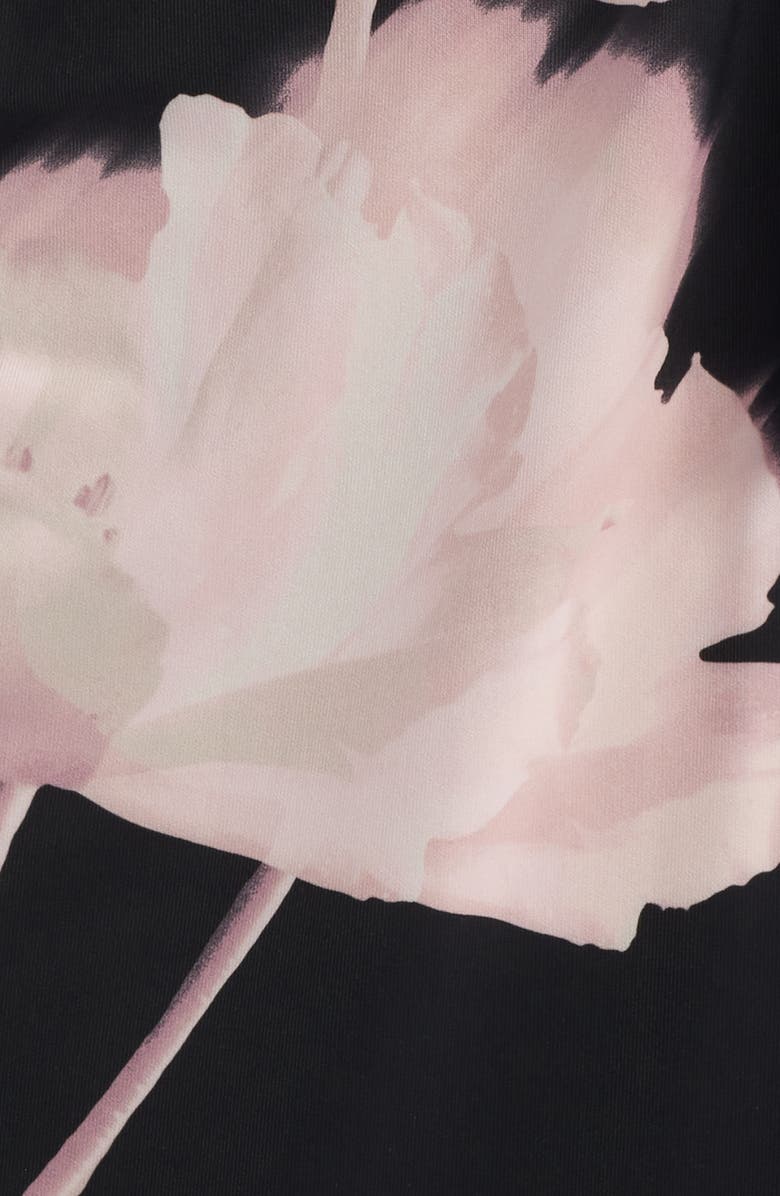 Anne Klein Print Flutter Sleeve Wrap Dress, Alternate, color, 