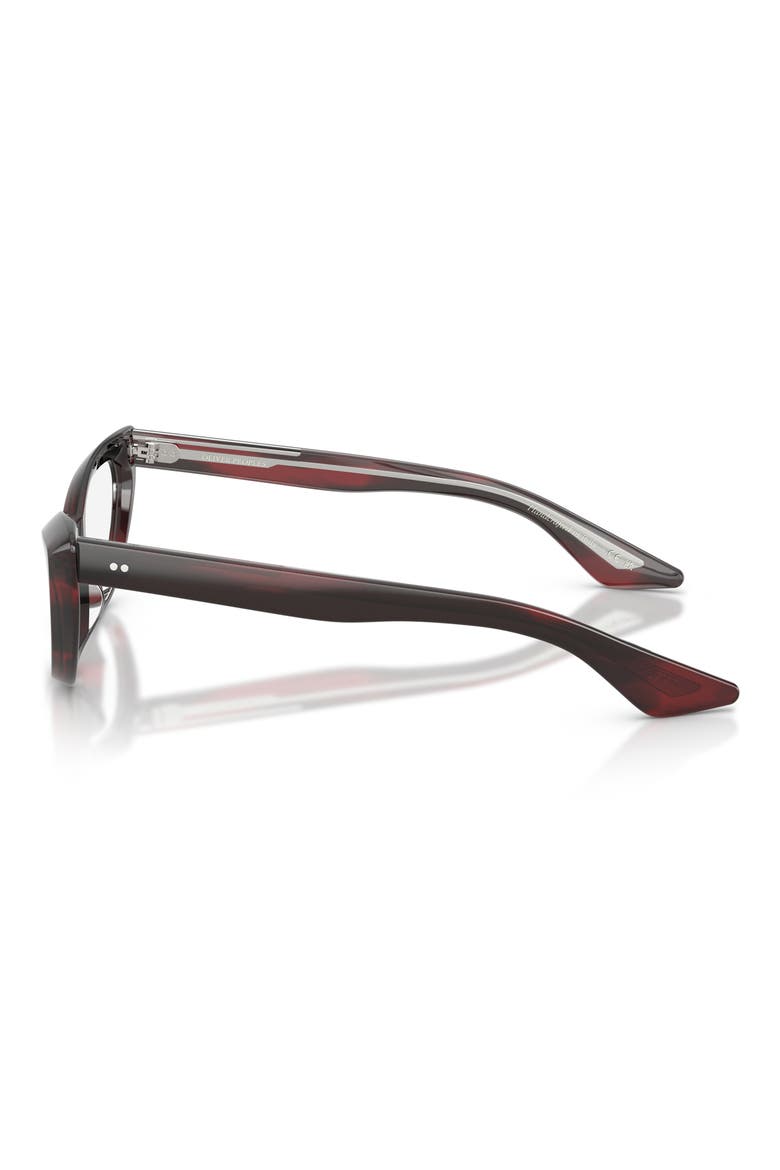 Khaite 53mm Cat Eye Blue Light Blocking Glasses, Alternate, color, BORDEAUX BARK / CLEAR