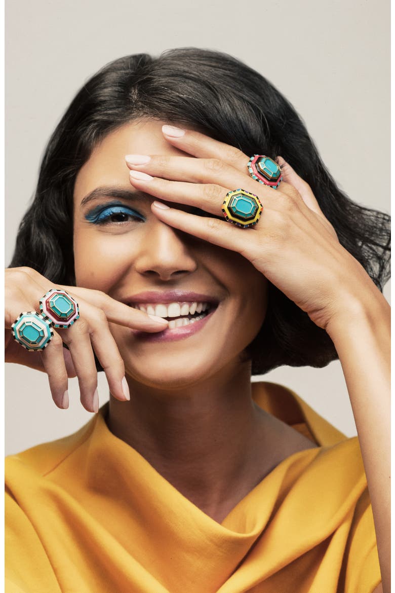 Grab 'n' Go Ready to Release Turquoise Ring, Alternate, color, BLUE