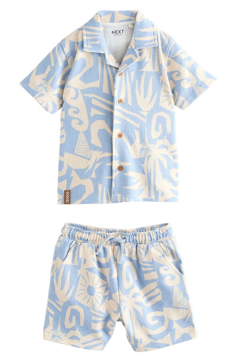 NEXT Kids' Graphic Print Shirt & Shorts Set, Main, color, 