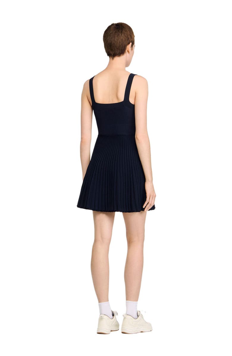SANDRO Short knit dress, Alternate, color, Navy Blue