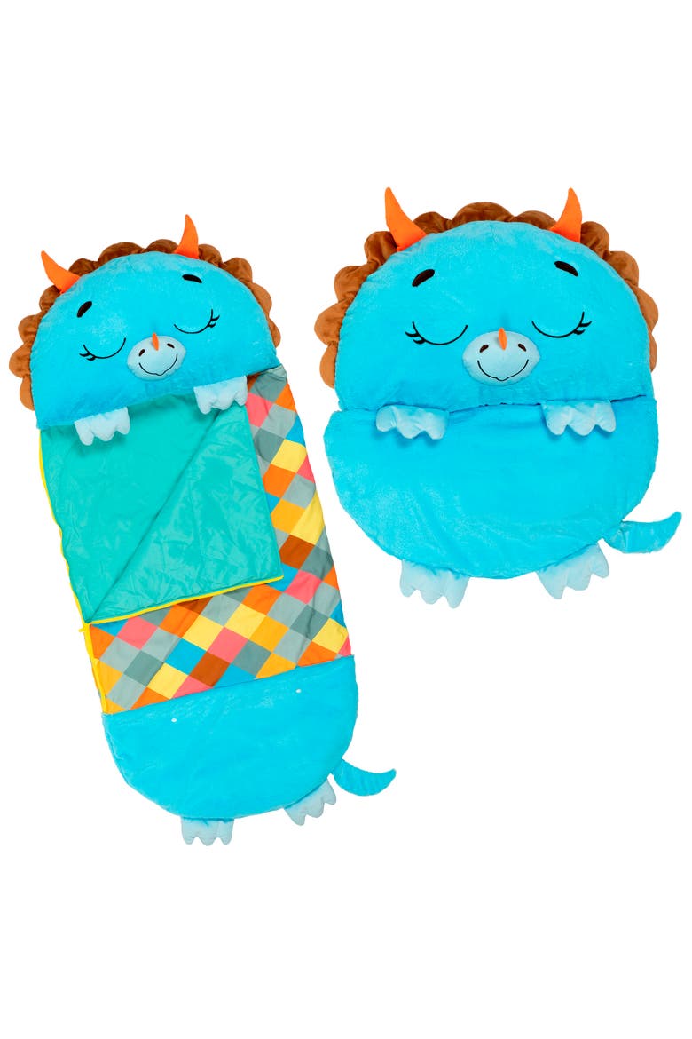 Pillow & Sleepy Sack Medium Triceratops Timmy, 54 inch x 20 inch, Alternate, color, Multicolored
