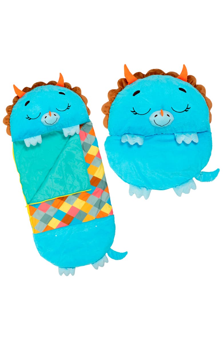 Happy Nappers Pillow & Sleepy Sack Medium Triceratops Timmy, 54 inch x 20 inch, Alternate, color, Multicolored