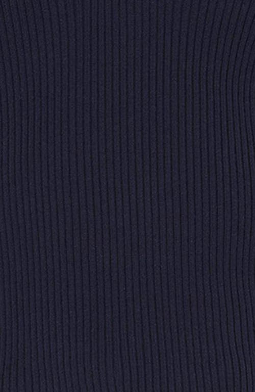 French Connection Mozza Sleeveless Johnny Collar Rib Sweater In Marine